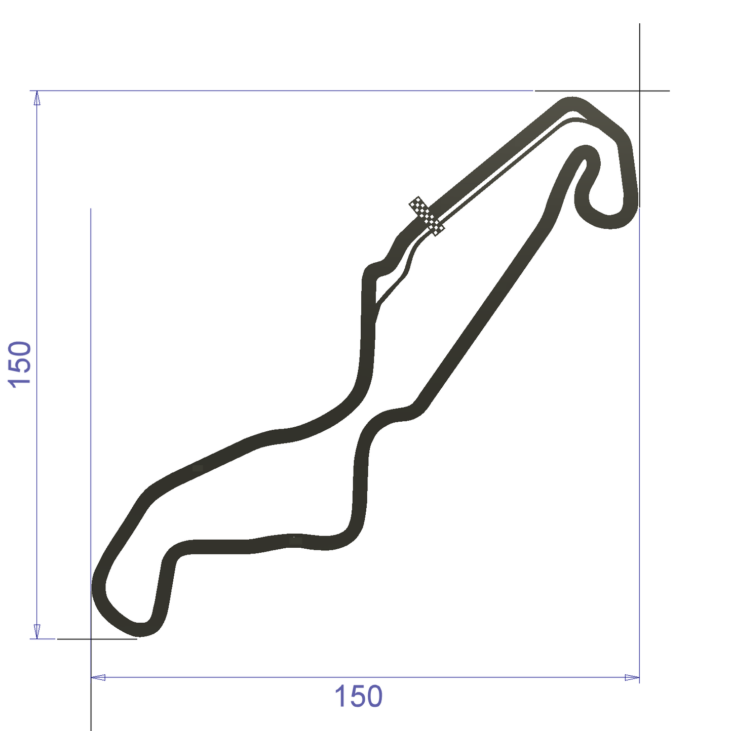 Circuit TT Assen op houten standaard ZWART