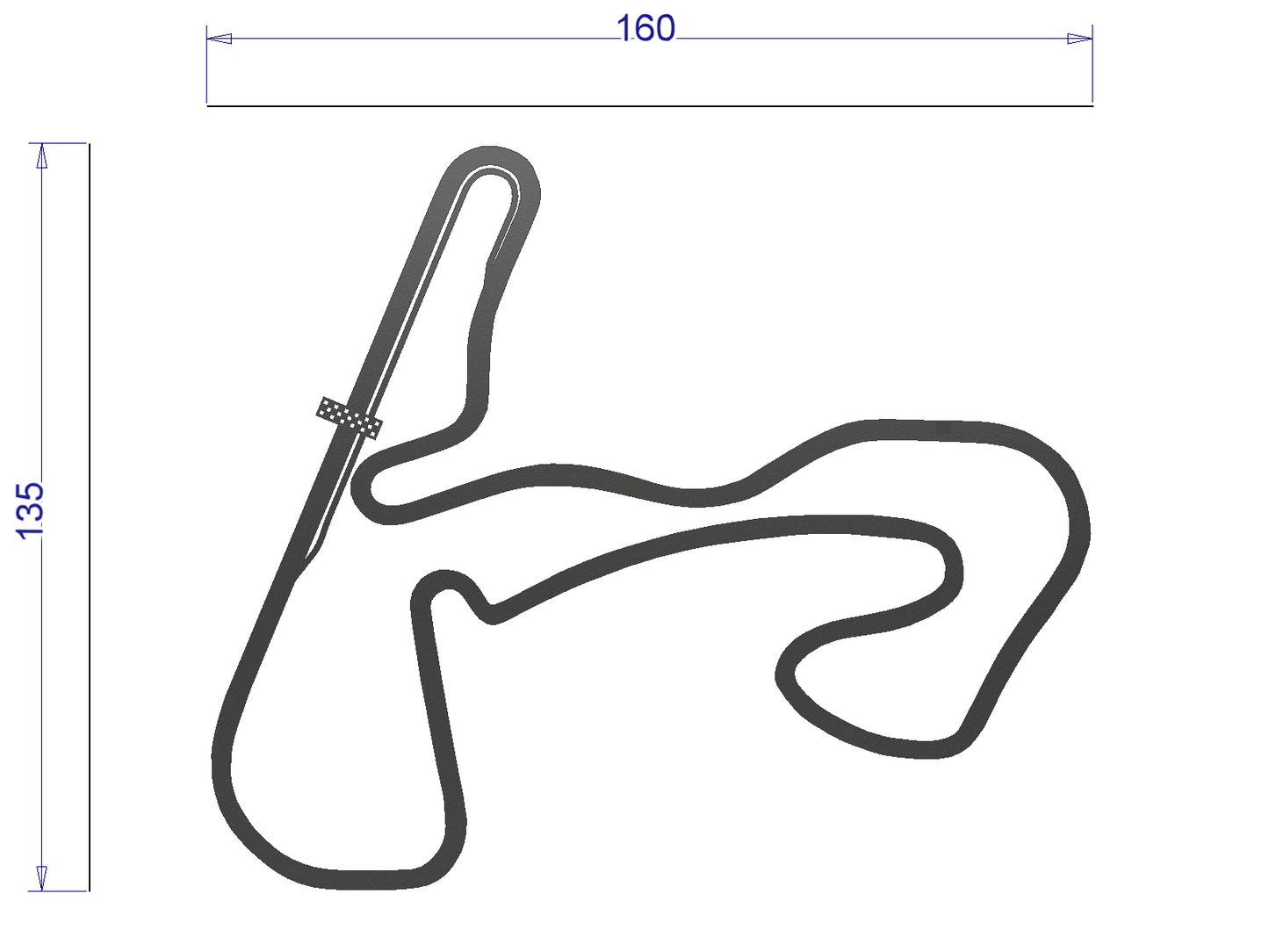 Circuit Zandvoort op houten standaard ZWART